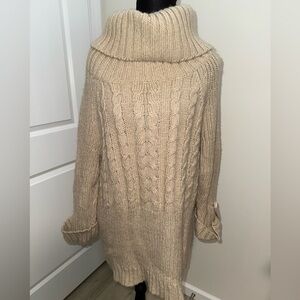 By Artisan tan chunky knit sweater